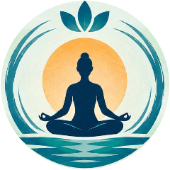 Emblem Meditation – sitzende Figur vor der Sonne